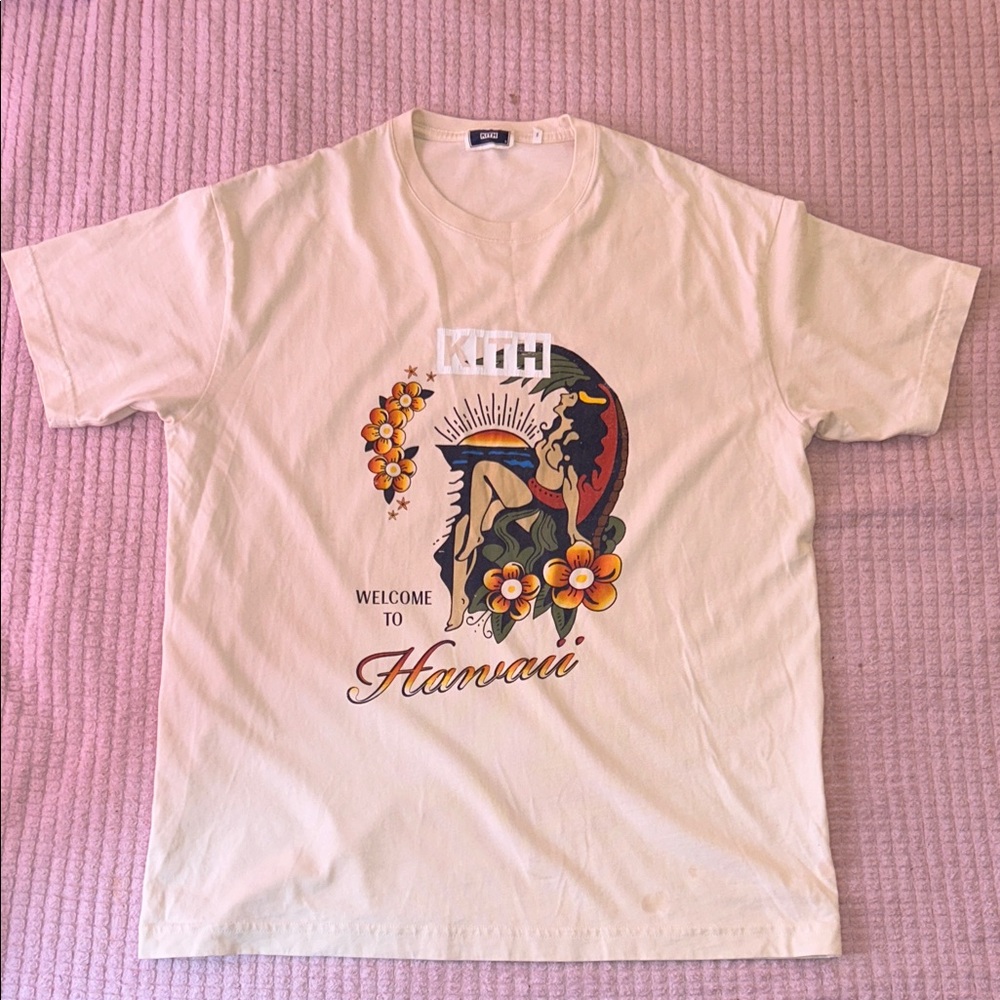 Kith Beige Limited Edition Welcome to Hawaii Tee